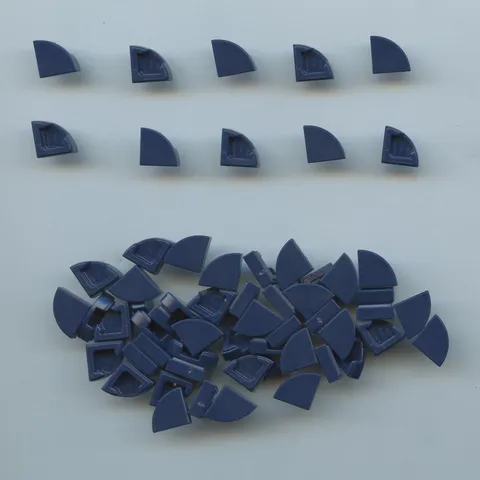 LEGO x 60 Dark Blue Tile, Round 1 x 1 Quarter 26269
