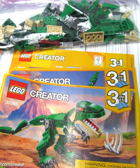 LEGO Creator Mighty Dinosaur Toy #31058 3-in-1 T-Rex Pterodactyl Triceratops P