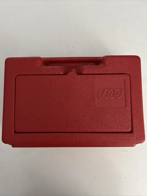 Red LEGO Hard Plastic Carrying Storage Case / Box / Container - Vintage 1982