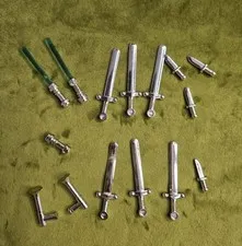 Lego Chrome Swords Daggers Lightsabers Authentic Vintage