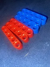 6 LEGO vex TECHNIC Red Blue beam 1x5