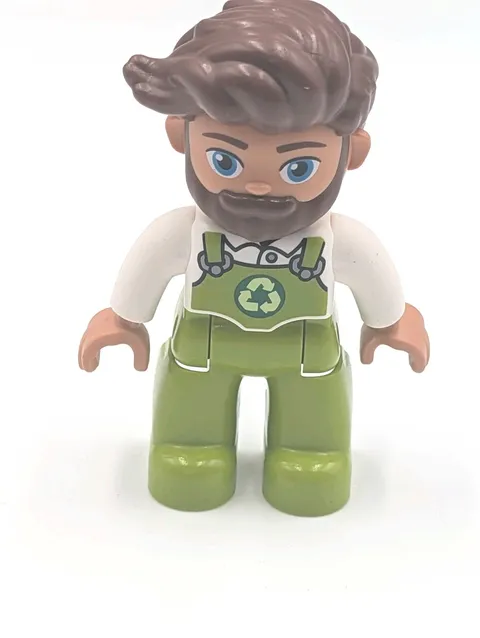 Lego Duplo Recycling Man Green Overalls Replacement Part For Garbage Truck 