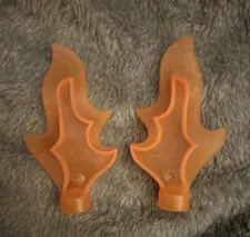 LEGO Orange Translucent Flame Blade Pieces Lot of 2 Design ID 6126 6108250