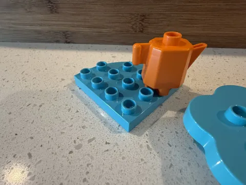 Lego Duplo Item Coffee Pot Orange With Other Pieces Set Of 4