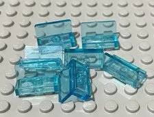 LEGO Trans Light Blue Panel 1x2x1 with Rounded  Corners   Lot of 7