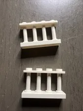 LEGO 15332 White Fence 1 x 4 x 2 Spindled with 4 Studs - 2 Pieces