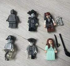 LEGO Minifigure Pirates of the Caribbean Captain Jack Sparrow Lot Set Bulk Sale
