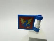 LEGO Castle Knights' Kingdom Part 2335px9 Blue Dragon Flag Banner - 1pc