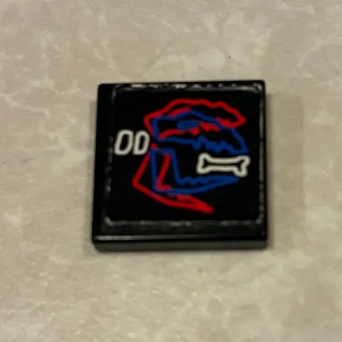 LEGO Tile 2 x 2 Dinosaur Skeleton Bone Pattern (Sticker) 3068pb0036 3068bpb0036