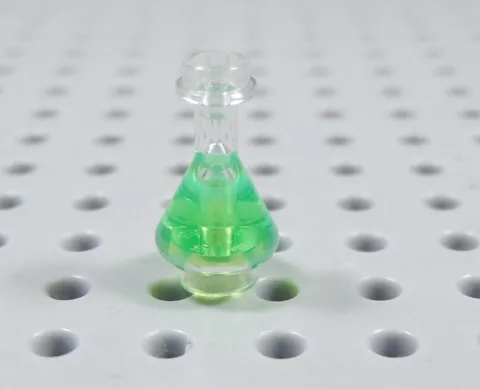 LEGO Trans Green Vial Bottle Scientist Minifig BI