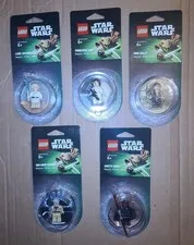 Star Wars LEGO Figure Magnet Lot Of 5, From 2013 New, Sealed