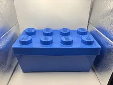 Blue LEGO block box tub container 2012 (empty) 