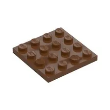 LEGO 18x Reddish Brown Plate 4 x 4 inv.626
