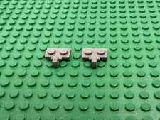 2x LEGO Old Dk Gray Hinge Plate 1x2 Locking 1 Finger on Side 7418 7470 #44567a
