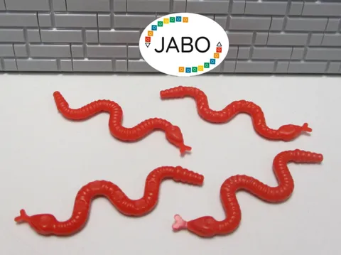 (E14/9/1) Lego Animal 4x 30115 Snake red