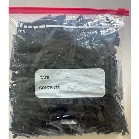Lot of 1.5lb Black Lego Bricks Various Sizes/Shapes/Parts AS IS