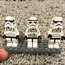 LEGO Star Wars Stormtrooper Minifigure Lot of 3 White & Black Armor