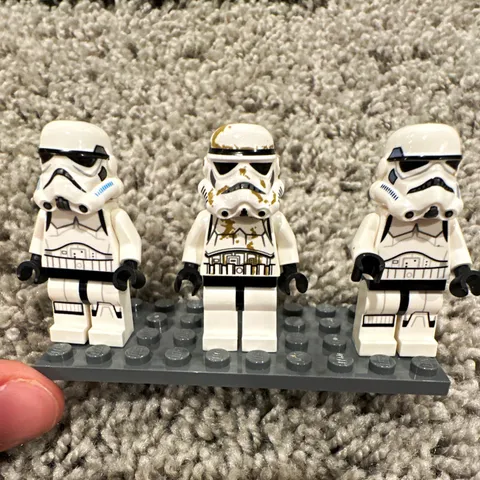 LEGO Star Wars Stormtrooper Minifigure Lot of 3 White & Black Armor