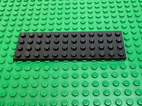 LEGO Black  Plate 4 x 12 'Pat Pend' Obscured Legoland Train 4.5V (1974-79) #3029