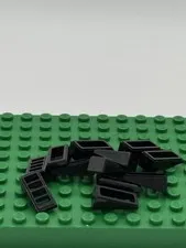 LEGO Black 1x2 Slope (18 Degree) Grille 61409 Brick Block Parts Lot of 12 1726