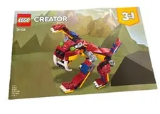 Lego Creator 3 In 1 Fire Dragon Set #31102 ~ Instructions Only ~ No Bricks