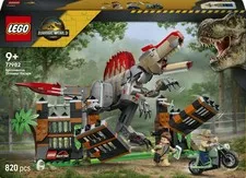 LEGO Jurassic World Spinosaurus Dinosaur Escape 77982 Building Toy Set 820-Piece