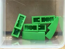 LEGO Parts - Bright Green Slope, Curved 3 x 1 - No 50950 - QTY 5