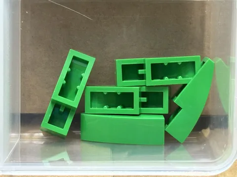 LEGO Parts - Bright Green Slope, Curved 3 x 1 - No 50950 - QTY 5
