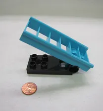 Lego Duplo 3.75" Blue Fire Ladder W/ Black Base For Firetruck Fire Engine #2