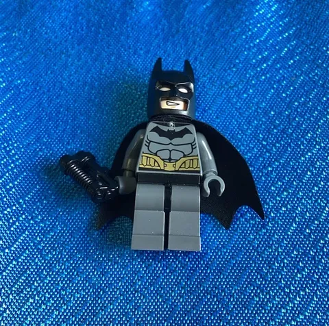 Lego Batman Minifigure DC Superhero Cape grey black head