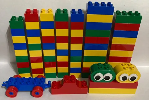 Vintage Lego Duplo  Bloks 76 Pieces  in very good condition