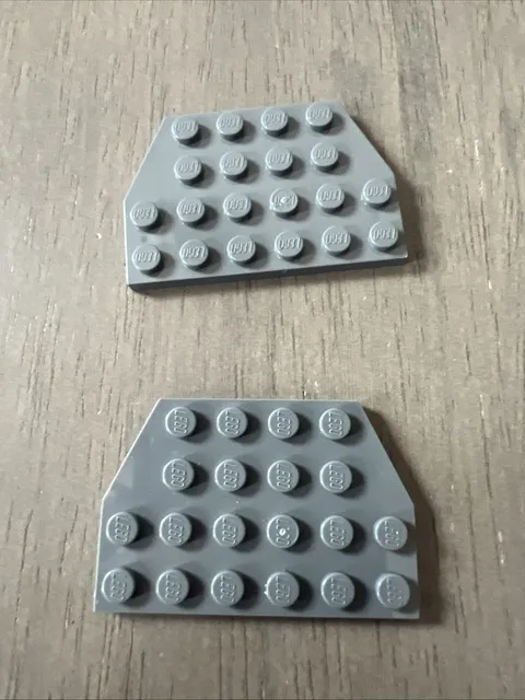 LEGO 32059 Dark Bluish Gray Wedge, Plate 4 x 6 Cut Corners 2 Pieces
