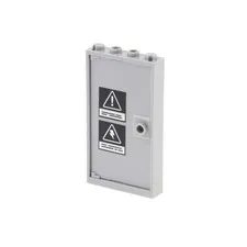 1x LEGO Door Frame 1x4x6 New Light Gray Door Panel Gray Sign 60616 60596