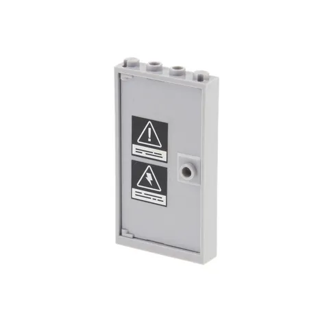 1x LEGO Door Frame 1x4x6 New Light Gray Door Panel Gray Sign 60616 60596