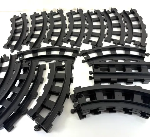 Vintage Lego Duplo Black Train Track Lot Curved & Straight 4562 & 4563
