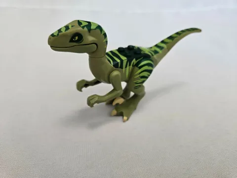 Lego 5884 Jurassic Park VELOCIRAPTOR Charlie Raptor Minifigure Figure Green Dino