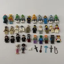 LEGO Minifigures Assorted Lot Of 32 - Minecraft, Star Wars, Harry Potter, City