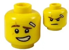 Lego 71818 New NINJAGO KAI Minifig HEAD Yellow Bandage Scar Grin/Determined D160