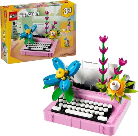 LEGO Creator 3 in 1 Typewriter with Flowers - Building Toy 31169 🎁Kids