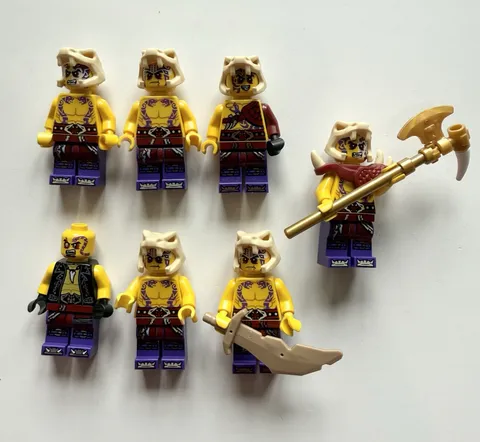 LEGO Ninjago Anacondrai Minifigures Lot of 7 w/ some Weapons Army