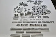 About 310 Lego Pieces/Parts Light Bluish Gray