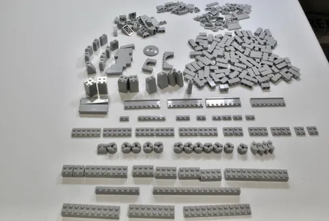About 310 Lego Pieces/Parts Light Bluish Gray