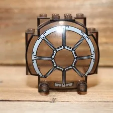 LEGO Star Wars Windscreen 3x6x5 Bubble w/ SW 8 Spoke Radial Pattern 30366pb03
