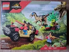 LEGO Jurassic World Raptor Off-Road Escape 76972, 285pcs, BRAND NEW SEALED 