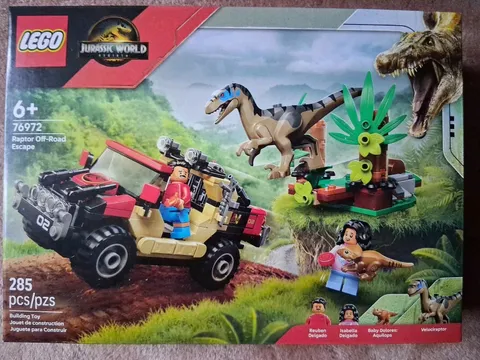 LEGO Jurassic World Raptor Off-Road Escape 76972, 285pcs, BRAND NEW SEALED 