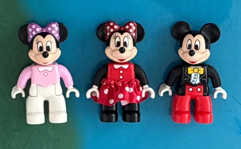 LEGO Duplo Disney Mickey Mouse & Minnie Mouse Mini Figures Set Of  3 Characters