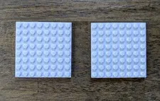 Lot of 2 LEGO Plate 8x8 (41539) - Light Violet - Vintage Harry Potter