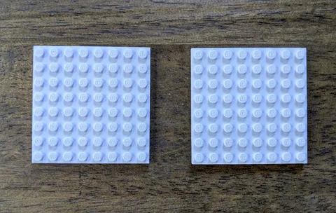 Lot of 2 LEGO Plate 8x8 (41539) - Light Violet - Vintage Harry Potter