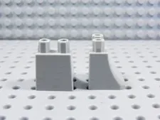 LEGO Lot of 2 Light Bluish Gray Plain Blank Skirt Dress Minifig BK