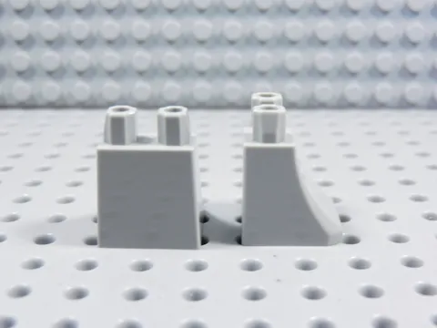 LEGO Lot of 2 Light Bluish Gray Plain Blank Skirt Dress Minifig BK